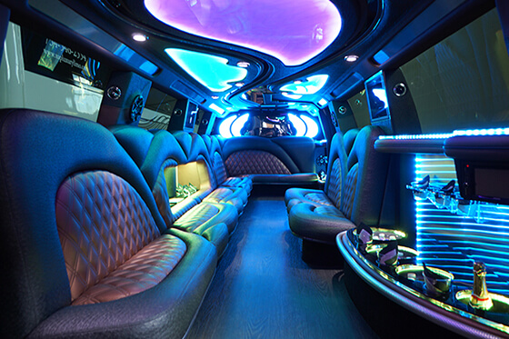party bus with custom interior